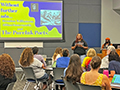  Pure Ink Poet speaks to teachers at a learning session